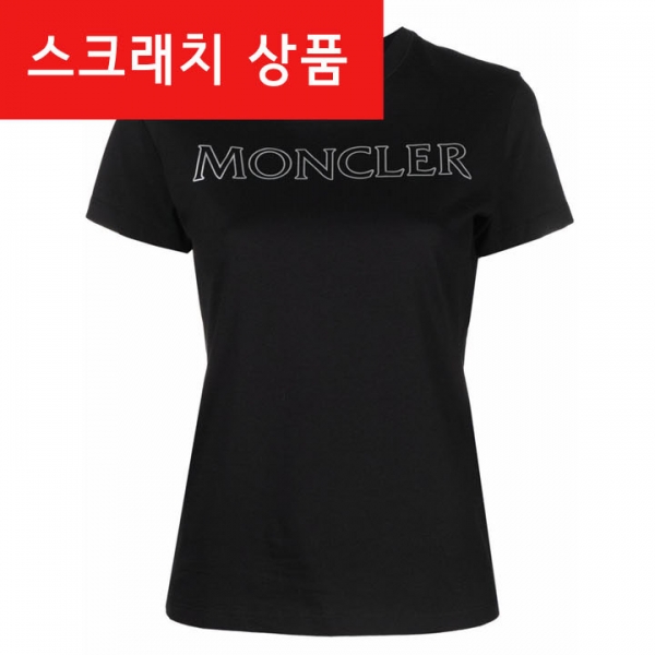 ◆스크래치◆실버 로고 프린팅 티셔츠 블랙 8C000 13 829FB 999