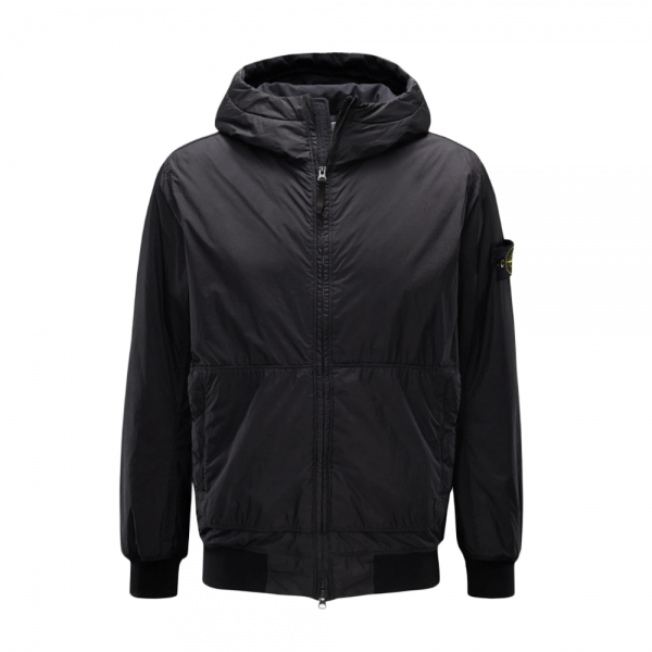 26SS 와펜 패치 가먼트다이드 클링클랩스 후드자켓 블랙 L1S15 4100110 S0A23 V0029