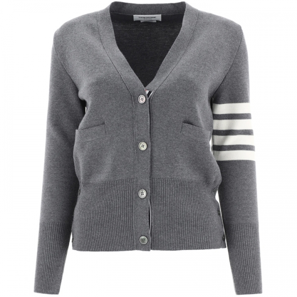 ◆당일◆25FW 4바 밀라노 클래식 브이넥 울 가디건 메드그레이 FKC207A 00014 035