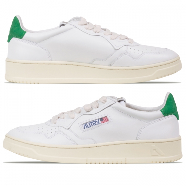 ◆당일◆23FW 메달리스트 로우탑 스니커즈 화이트/그린탭 AULM LN25