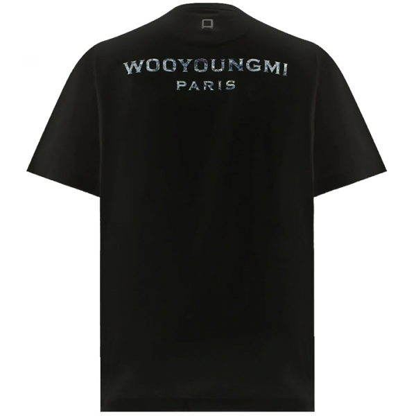◆당일◆25SS 자개 백로고 티셔츠 블랙 W251TS08 708B
