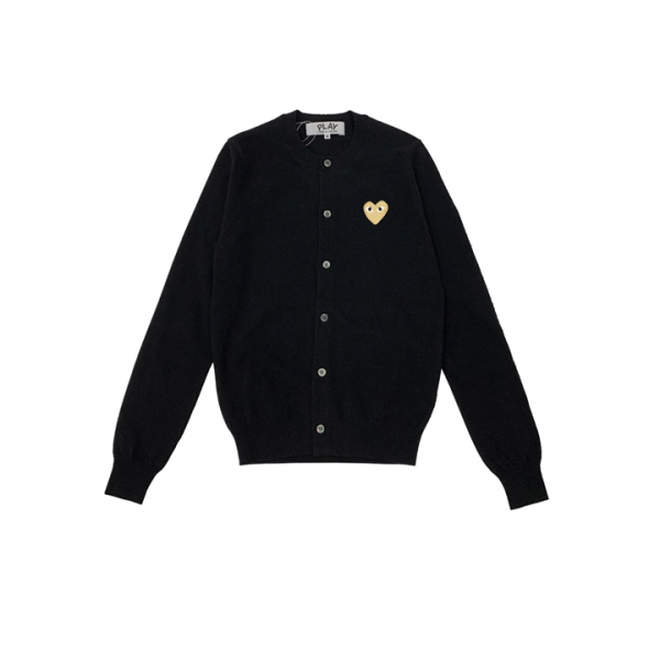 ◆당일◆26SS 골드 하트 와펜 패치 가디건 블랙 AX-N049-051-1