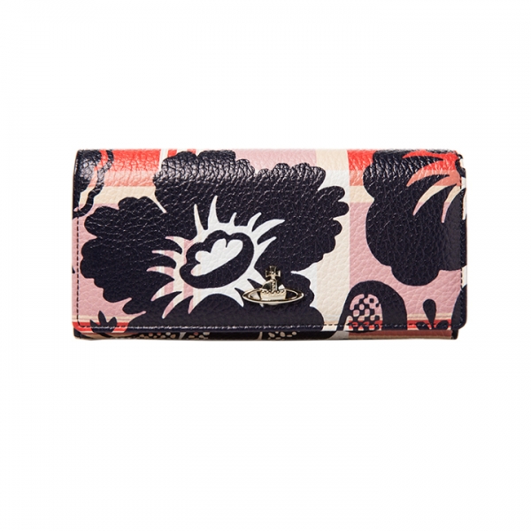 ◆15주년◆플라워 ORB 로고 플랩 장지갑 멀티 2800V67V 447