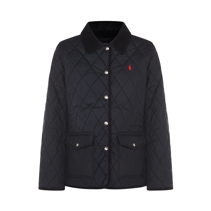 ◆당일◆26SS 포니 자수 로고 다이아몬드 퀄팅 자켓 네이비 211965336 002