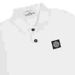 ◆키즈◆키즈 로고 패치 반팔 카라티 화이트 K1S16 2200002 S0018 V1001