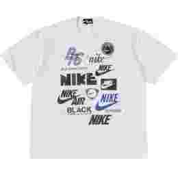 ◆당일◆24SS 꼼데가르송 X 나이키 로고 프린팅 티셔츠 화이트 1M-T103-052-2