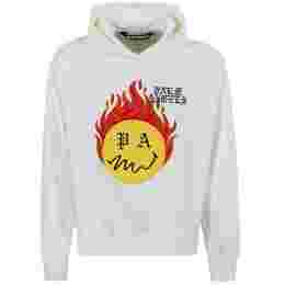 ◆12주년◆빅 버닝 헤드 로고 후드티 화이트 PMBB098R21FLE004 0418