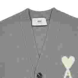 ◆당일◆25FW 빅하트 로고 알파카 가디건 그레이 UKC365 KN0135 058
