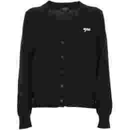 ◆당일◆25FW 베란제르 BERANGERE 자수 로고 가디건 블랙 COGDK F22318 LZZ