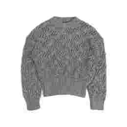 ◆당일◆25FW 필라데 PILADE 코르도넷 크롭 스웨터 실버 2526366141 002
