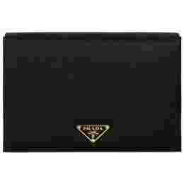 ◆당일◆25SS 사피아노 삼각로고 도큐먼트 클러치백 블랙/레드 1MD005 2DF7 F0LJ4