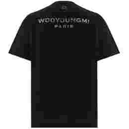 ◆당일◆25SS 자개 백로고 티셔츠 블랙 W251TS08 708B