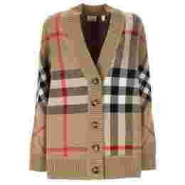 ◆당일◆25FW 카라그 CARAGH 체크 가디건 아카이브베이지 8039153