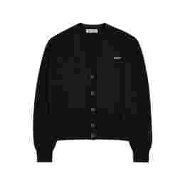 ◆당일◆25FW 로고 캐시미어 실크 가디건 블랙 MMF706 12PZ F0002