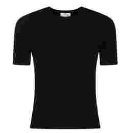 ◆당일◆25SS 로고 자수 콘트라스트 티셔츠 블랙 125JTS017JS0203 9999