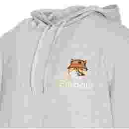◆당일◆23FW 바버 X 메종키츠네 폭스 기모 후드티 그레이 MOL0569 GY52