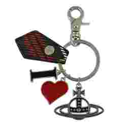 ◆당일◆25FW I LOVE ORB 로고 메탈 키링 레드/그린 8203011EU S0022 N302