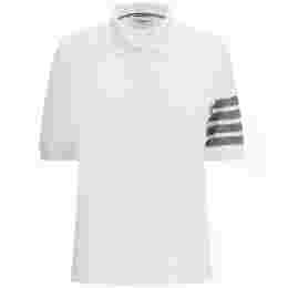 ◆당일◆25FW 사선 숏 슬리브 클래식 폴로 티셔츠 화이트 FJP052G 07976 100