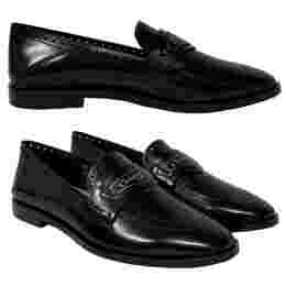 ◆당일◆24FW 로고 펀칭 보이 로퍼 블랙 KDB886VEA 900