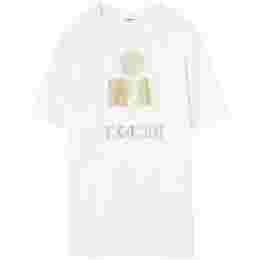 ◆당일◆25SS 쥬얼 ZEWEL 로고 린넨 티셔츠 화이트/라이트골드 TS0001FB A1N10E WHLG