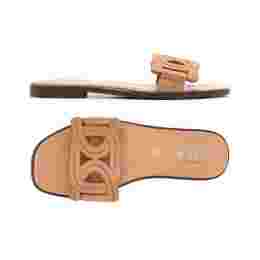 ◆당일◆25FW 아웃 스티칭 체인 스트랩 샌들 카멜 XXW05G0EM10 RNL C811