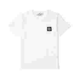 ◆키즈◆키즈 로고 패치 티셔츠 화이트 K1S16 2100002 S0047 V0001