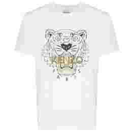 ◆당일◆22SS 타이거 프린팅 크루넥 티셔츠 화이트 5TS020 4YL 01B