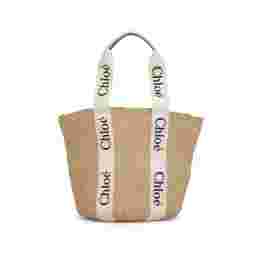 ◆당일◆25FW 우디 라지 바스켓 토트백 네추럴 CHC22SS380G55 101