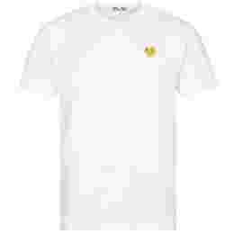 ◆당일◆25SS 골드 하트 와펜 패치 티셔츠 화이트 AZ-T216-051-4