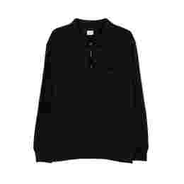 ◆당일◆25FW 로고 자수 폴로 기모 맨투맨 블랙 19CMSS140A 005086W 999