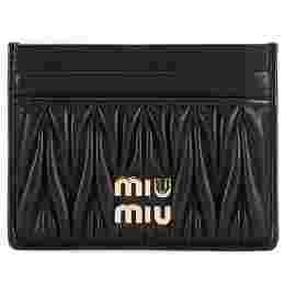 ◆당일◆25FW 마틀라세 금장 로고 카드지갑 블랙 5MC076 AFPP F0002
