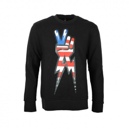 ◆14주년◆썬더볼트 브이 프린팅 맨투맨 블랙 PBJS71S A526S 01