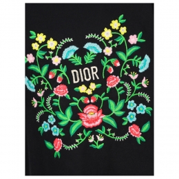 ◆키즈◆24SS 키즈 로고 자수 티셔츠 블랙 4SBM13TEEC 900