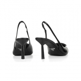 ◆당일◆25FW SPAZZOLATO 삼각 로고 슬링백 힐 블랙 1I901M 055 F0002