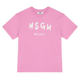 ◆키즈◆25SS 여성 로고 프린트 티셔츠 핑크 S5MSJUTH063 MS003