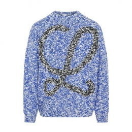 ◆당일◆23FW 아나그램 스펙클 울 니트 블루 H526Y14KCE 5102