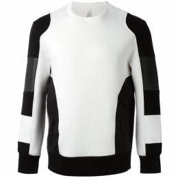 ◆14주년◆컬러블럭 펀칭 네오프렌 맨투맨 화이트 PBJS51C A509C 069