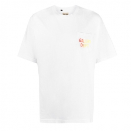 ◆11주년◆네온 그라데이션 로고 프린팅 티셔츠 화이트 FT0002