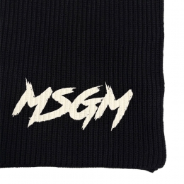 ◆키즈◆ 키즈 로고 페인팅 니트 머플러 블랙 F5MSJUSC092 11038