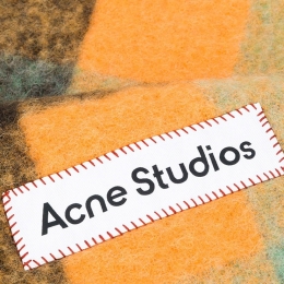 ◆당일◆25FW 시그니처 로고 패치 체크 머플러 멀티 CA0084 BO9