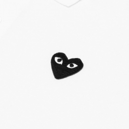 ◆당일◆26SS 블랙 하트 와펜 카라 티셔츠 화이트 AX-T066-051-2