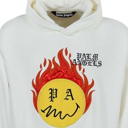 ◆12주년◆빅 버닝 헤드 로고 후드티 화이트 PMBB098R21FLE004 0418