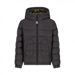 ◆키즈◆여성 GRECOIS 로고 패치 후드 패딩자켓 블랙 1A000 62 597YW 999