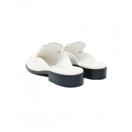 ◆당일◆25FW 여성 삼각로고 브러시드 뮬 화이트 1D918M 055 F0009