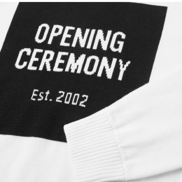 ◆11주년◆박스 로고 크루넥 니트 화이트 SS19KDN12470 1100