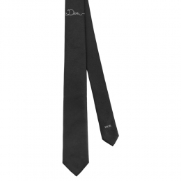 26SS 레터링 로고 실크 넥타이 블랙 61C1047B6035 988