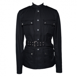 ◆14주년◆견장 벨트 코튼자켓 블랙 S5HT844 C825 176