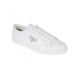 ◆당일◆25FW 삼각로고 브러시드 로우탑 스니커즈 화이트 2EE376 3F0E F0009