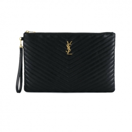 ◆당일◆26SS 금장 모노그램 마틀라세 라지 클러치백 블랙 440222 CWU01 1000