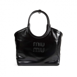 ◆당일◆26SS 로고 자수 아이비 토트&숄더백 블랙 5BA284 2IEO F0002